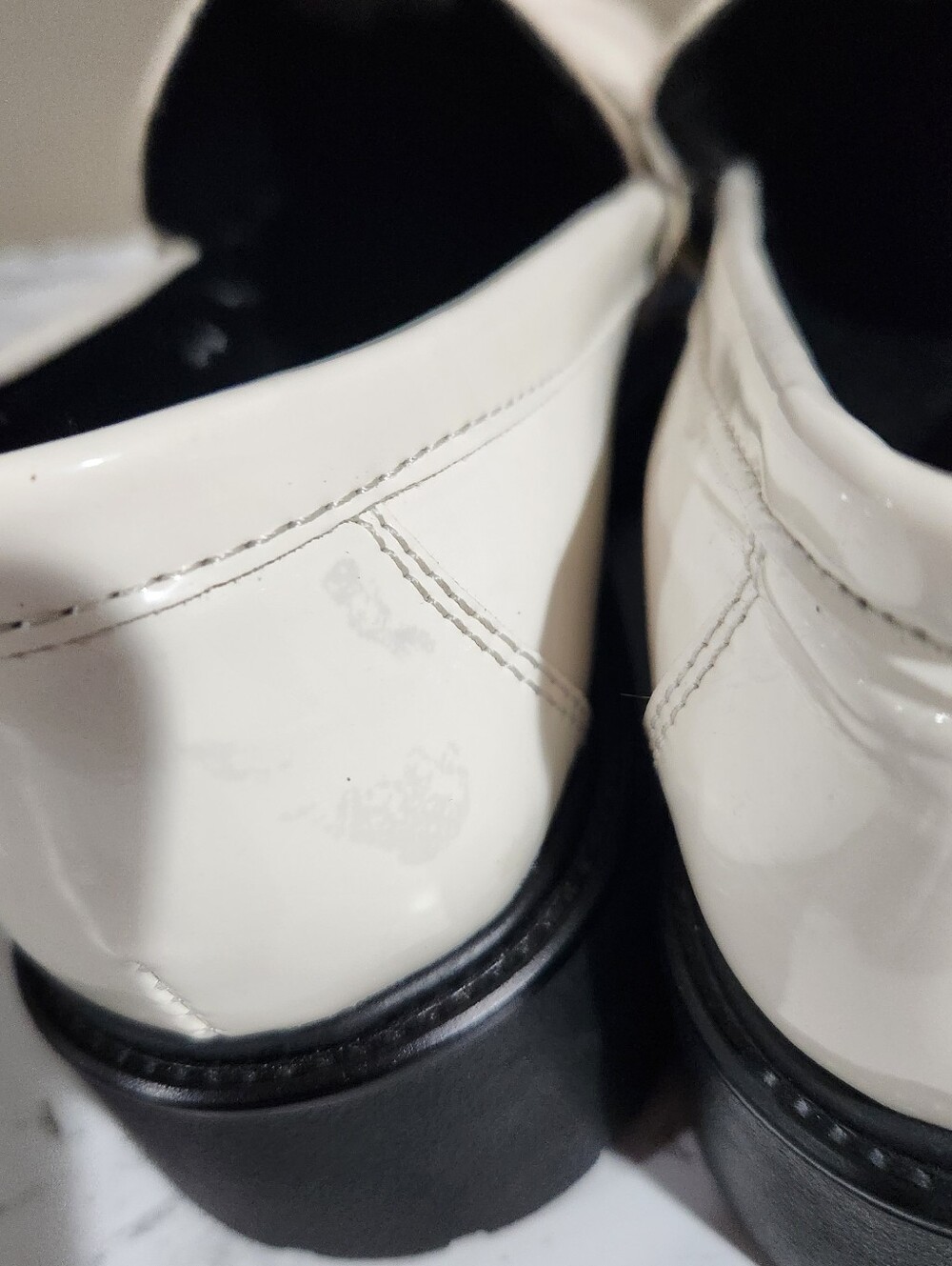 Steve Madden Lotto Chunky Cream & Black Loafers Size 7.5 - Picture 4 of 9